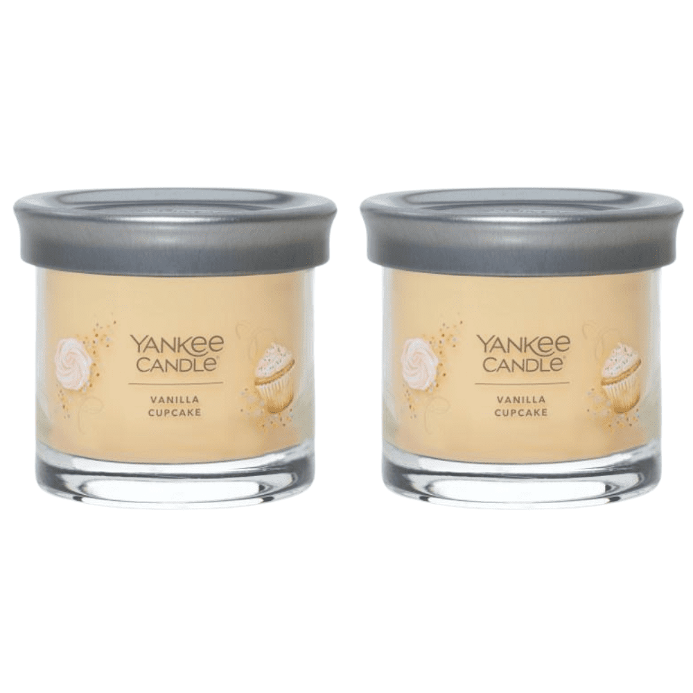 Yankee Candle Small Tumbler Scented Single Wick Jar Candle, Vanilla Cupcake, 4.3 oz (Pack of 2)