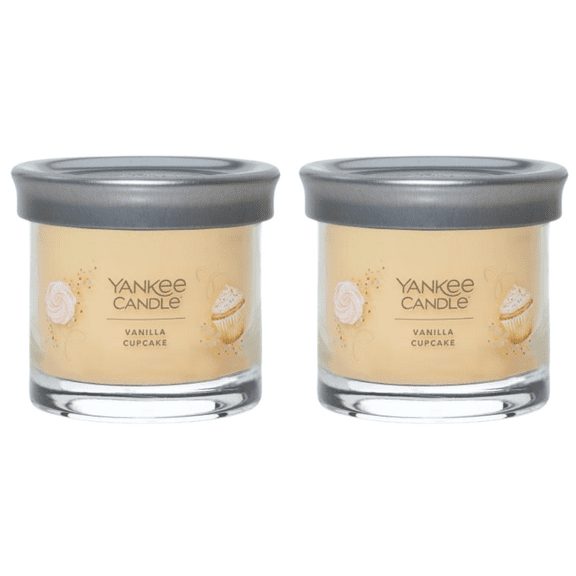 Yankee Candle Small Tumbler Scented Single Wick Jar Candle, Vanilla Cupcake, 4.3 oz (Pack of 2)