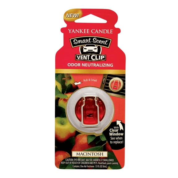 Yankee Candle Smart Scent Vent Clip Car & Home Air Freshener, Macintosh Scent