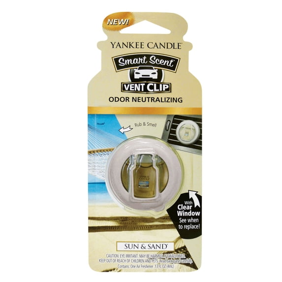 Yankee Candle Smart Scent Vent Clip Car & Home Air Freshener, Sun & Sand Scent