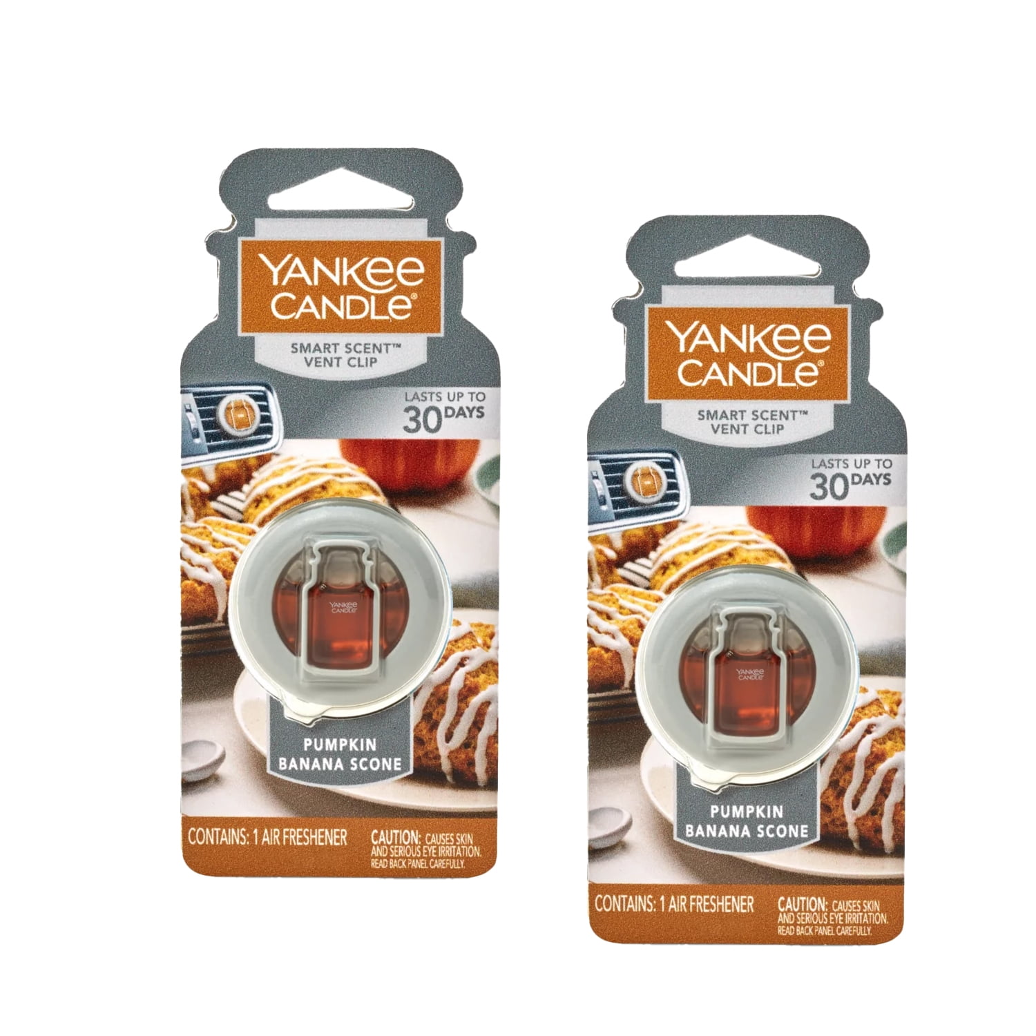 Yankee Candle Smart Vent Clip Car Freshener, Pumpkin Banana Scone