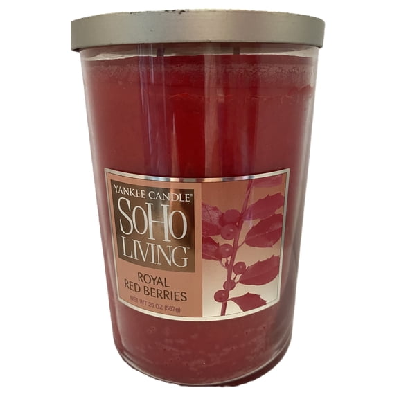 Yankee Candle SoHo Living ROYAL RED BERRIES 20oz Large Holiday 2-Wick Tumbler Candle