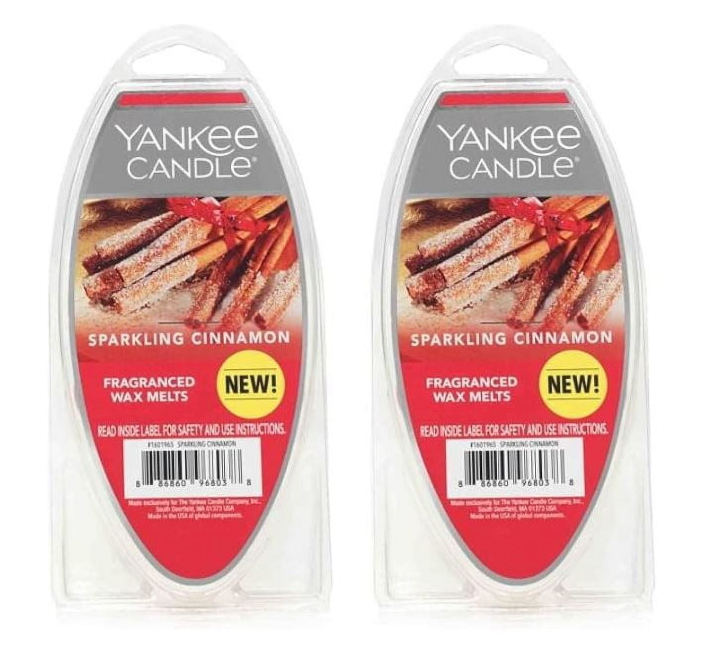 Yankee Candle Sparkling Cinnamon Fragranced Wax Melts, 2.6 oz Pack of 2
