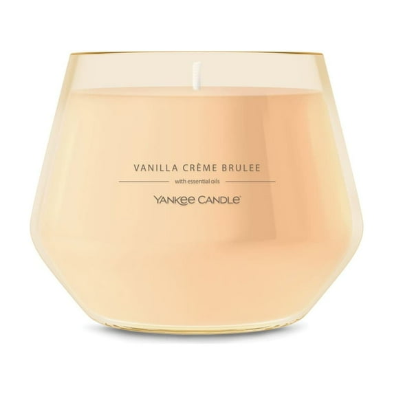 Yankee Candle Vanilla Crème Brûlée Studio Home Decor Scented Candles, 10 oz