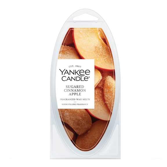 Yankee Candle Sugared Cinnamon Apple Fragranced Wax Melts, 1 Pack of 6, 2.6 oz