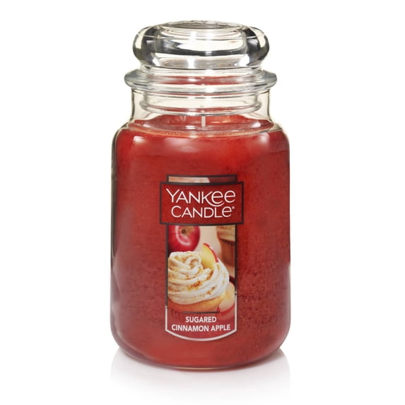 Yankee Candle Sugared Cinnamon Apple Original Large Scented Jar Candle, 22 oz