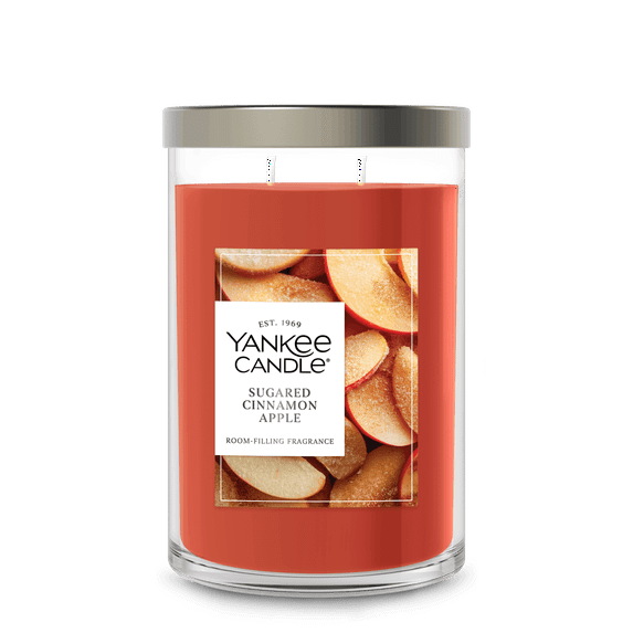 Yankee Candle Signature Large 2-Wick Candle, Sugared Cinnamon Apple, 20 oz