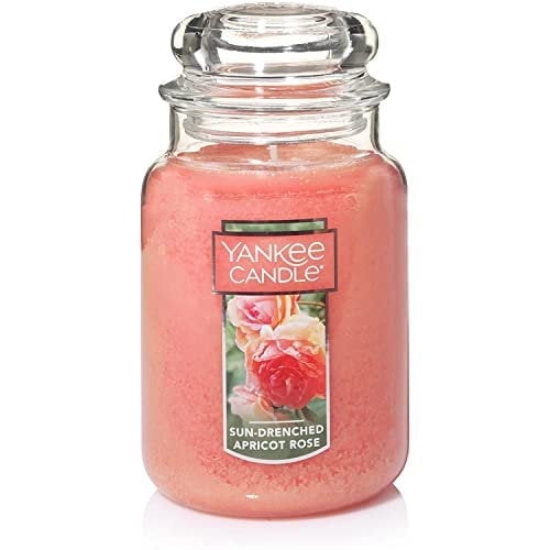Yankee Candle Sun-Drenched Apricot Rose Scented Classic Large Jar Candle with 110 Hours Burn Time