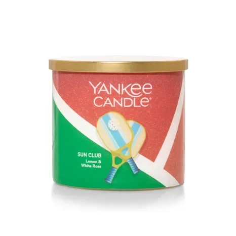 Yankee Candle Sun & Games Collection - Sun Club - Lemon & White Rose - Large 3-Wick Signature Tumbler Candle