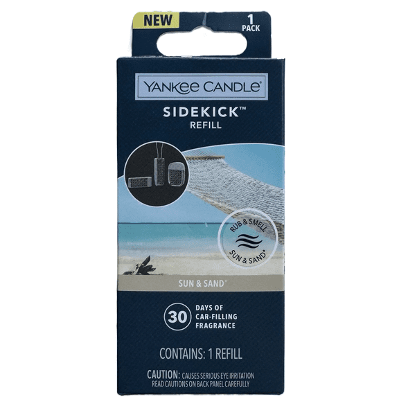 Yankee Candle Sun & Sand Sidekick Car Air Freshener Refill for Visor, Vent Clip, or Pendant