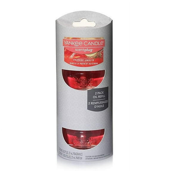 Yankee Candle *TWIN-PACK - STRAWBERRY LEMON ICE ScentPlug Refill 0.625 Fluid Ounce