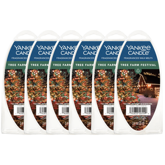 Yankee Candle Tree Farm Festival Fragranced Wax Melts, 6 Wax Spheres per Package, Pack of 6 (36 Cubes Total)