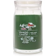 Yankee Candle Tree Farm Festival Large Signature Jar Candle, 20 oz, Soy Blend Wax