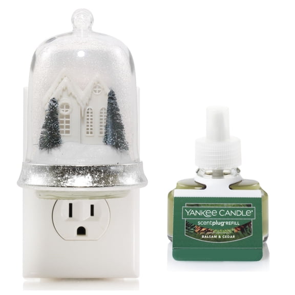 Yankee Candle Twinkle Home with LED Scentplug Diffuser with a Balsam & Cedar Fragranced Electric Refill