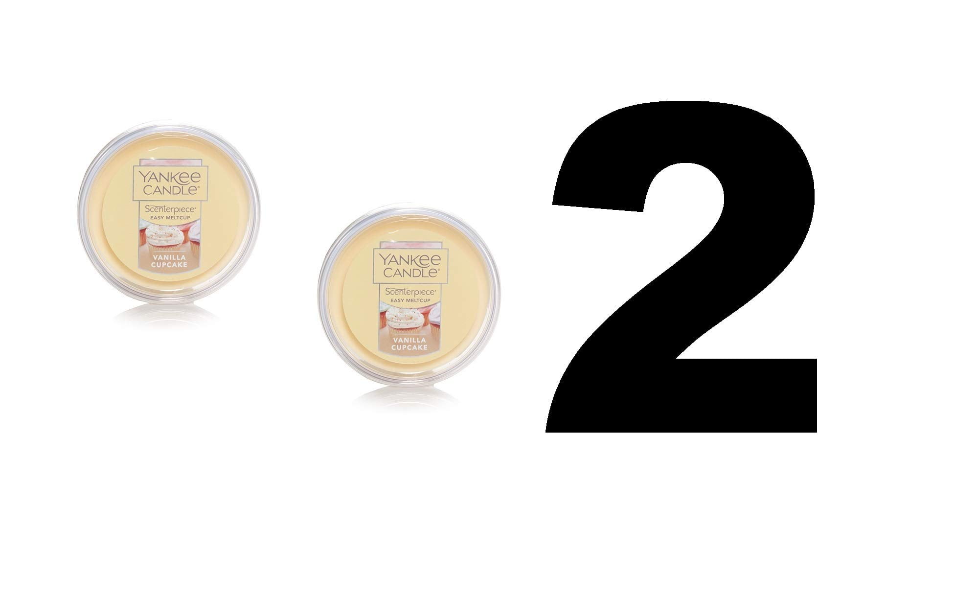 Yankee Candle  Vanilla Cupcake Scenterpiece Easy Meltcup Wax Melt Cup (NET WT 2.2 OZ | 61g Each) - 2 Pack