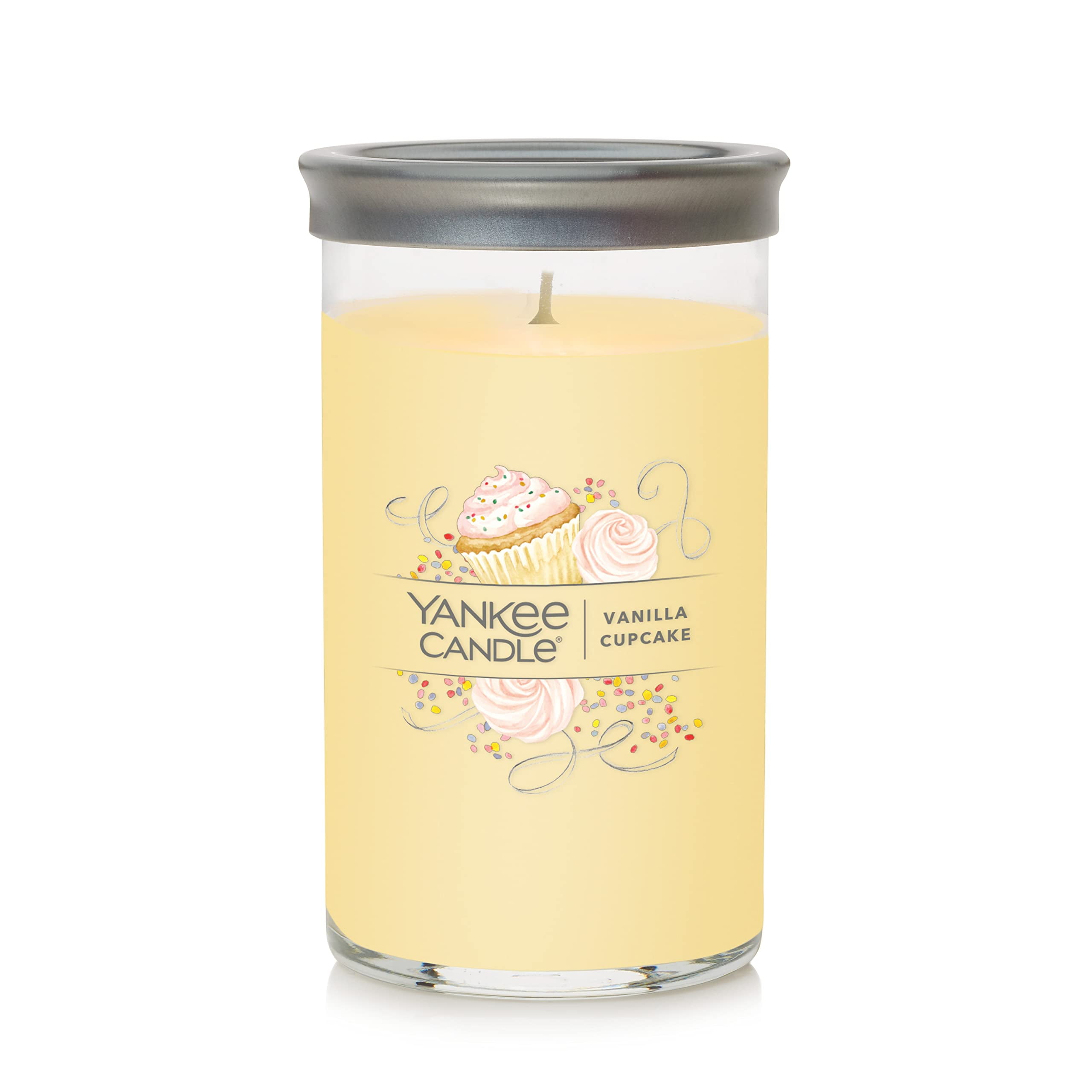 Yankee Candle Vanilla Cupcake Signature Medium Pillar Candle, 14.25oz C43