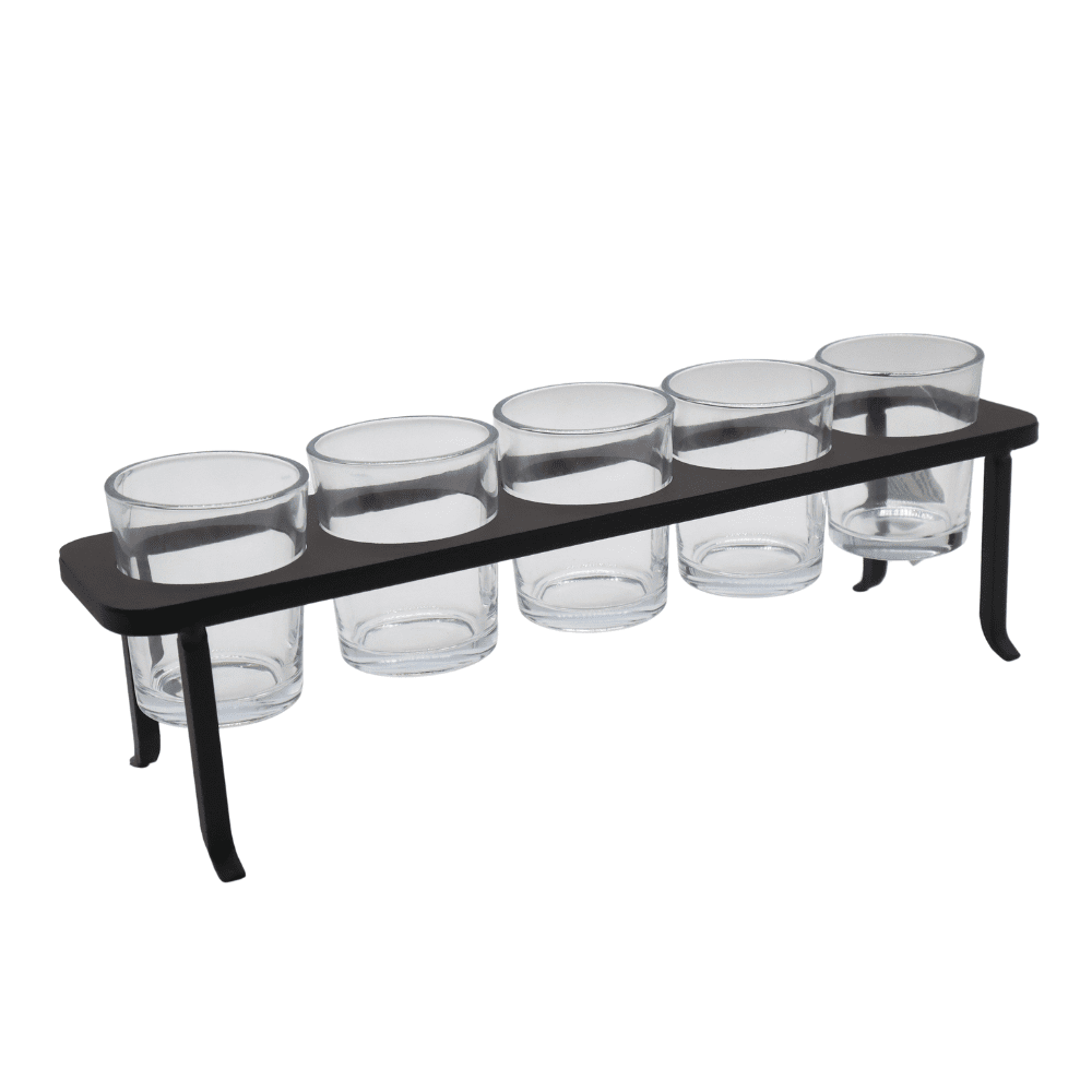 Yankee Candle Votives and Tea Light Iron Candle Holder w/ 5 Glasses