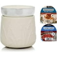 thumbnail image 1 of Yankee Candle Waving Grain Electric Wax Warmer with Timer and a Cranberry Chutey and a Holiday Zest Fragranced Wax Melts 3-pc Set, 1 of 5