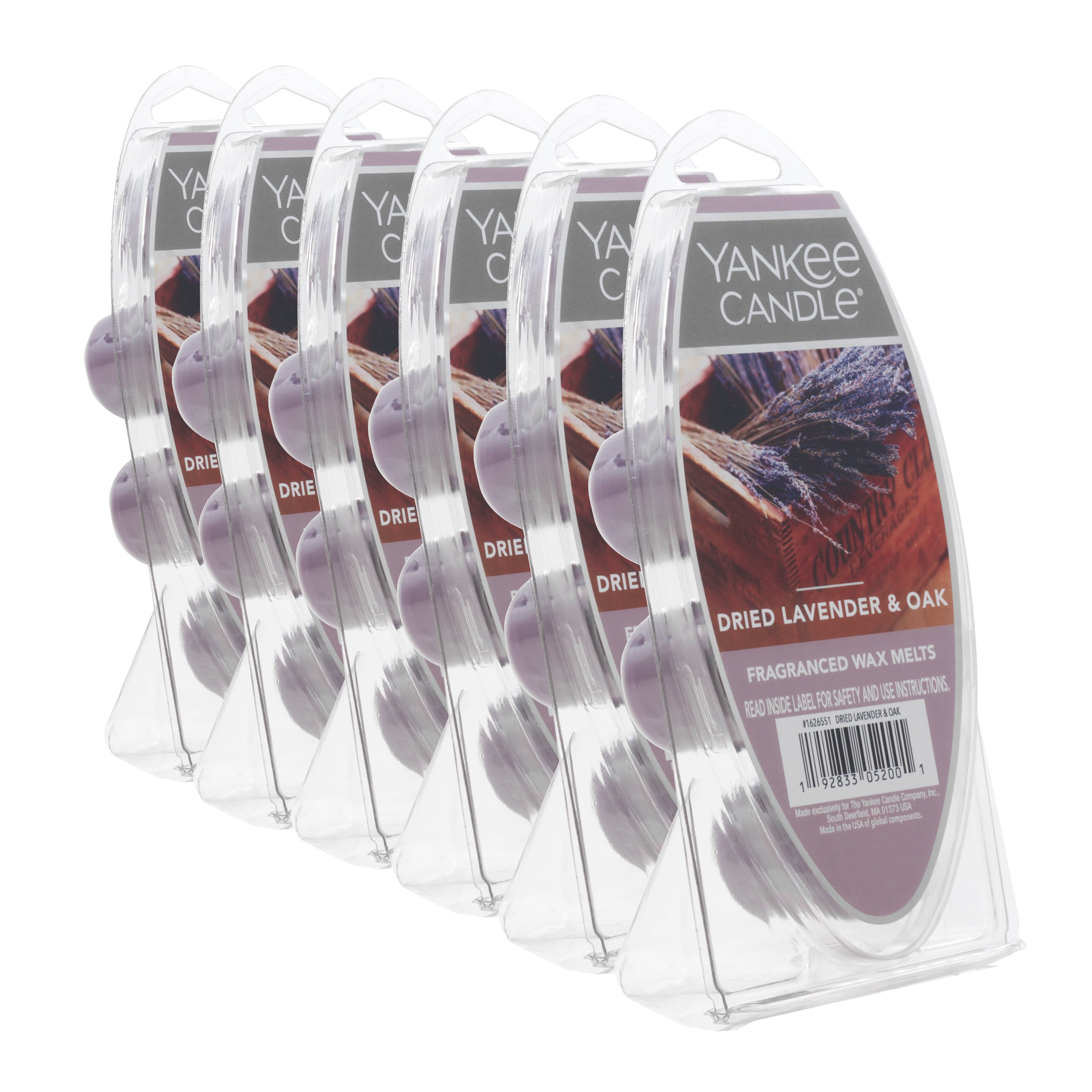 Yankee Candle Dried Lavender and Oak Wax Melts, 1 Pack of 6