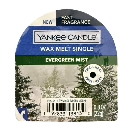 Yankee Candle Wax Melt Single Evergreen Mist 0.8 oz.