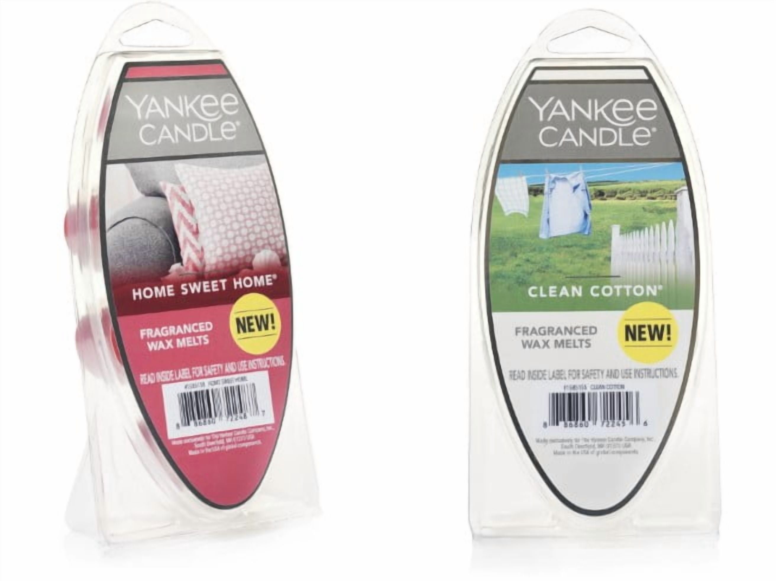 Yankee Candle Wax Melts Pack of 2 - Home Sweet Home and Clean Cotton