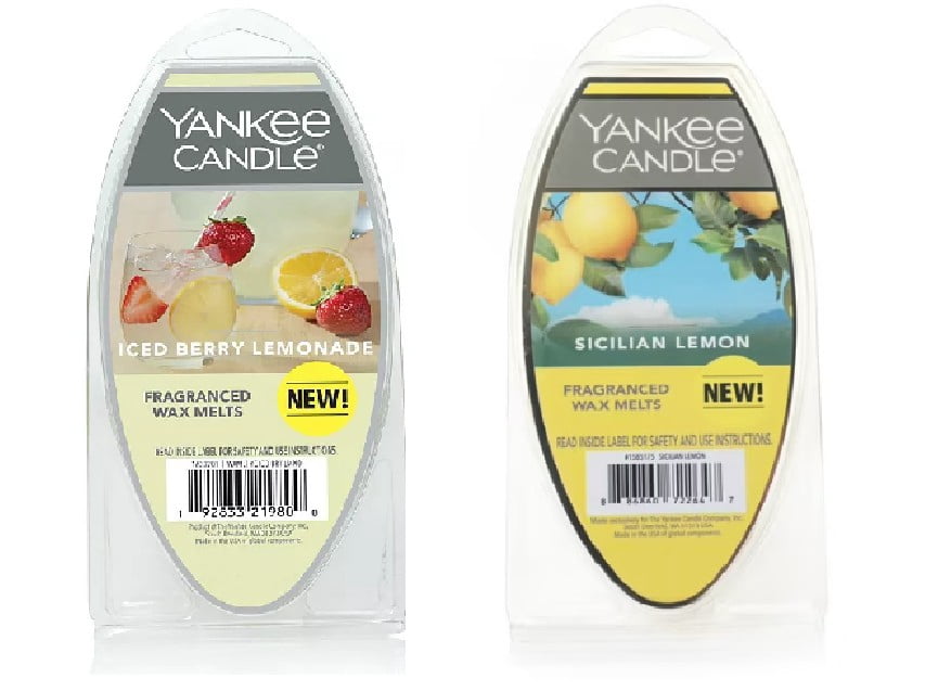 Yankee Candle Wax Melts Pack of 2 - Lemon Lavender and Sicilian Lemon