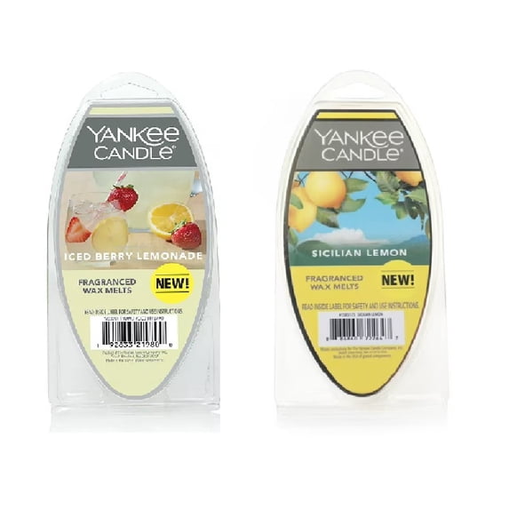 Yankee Candle Wax Melts Pack of 2 - Lemon Lavender and Sicilian Lemon