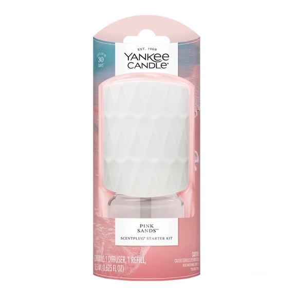 Yankee Candle White/Pink Sands ScentPlug Fragrance Diffuser Starter Kit
