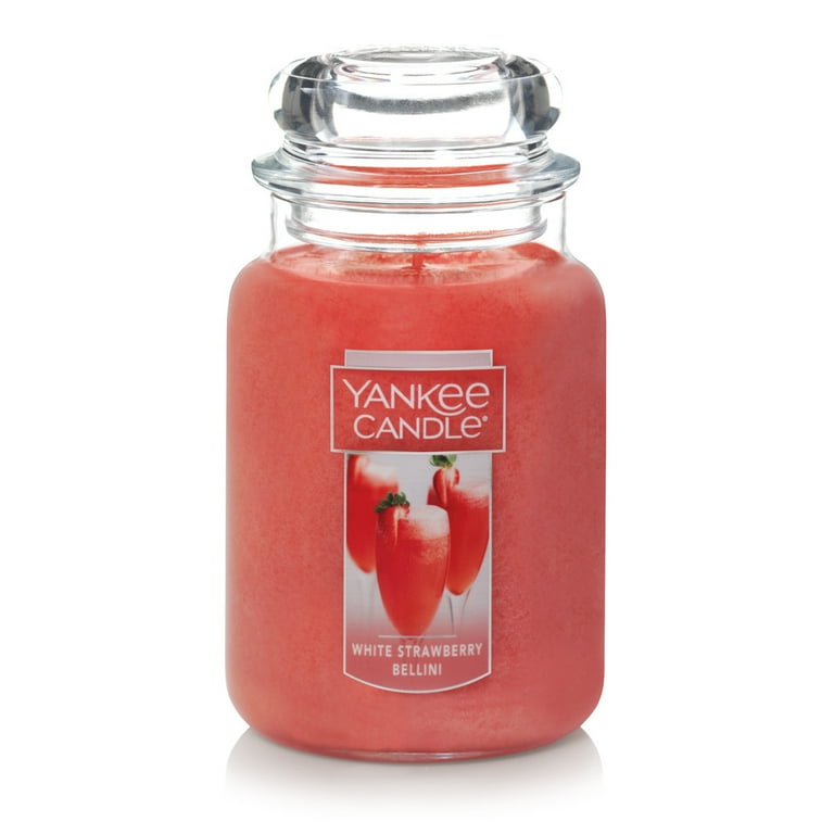 Yankee Candle White Strawberry Bellini, Large Jar Candle, 22 oz