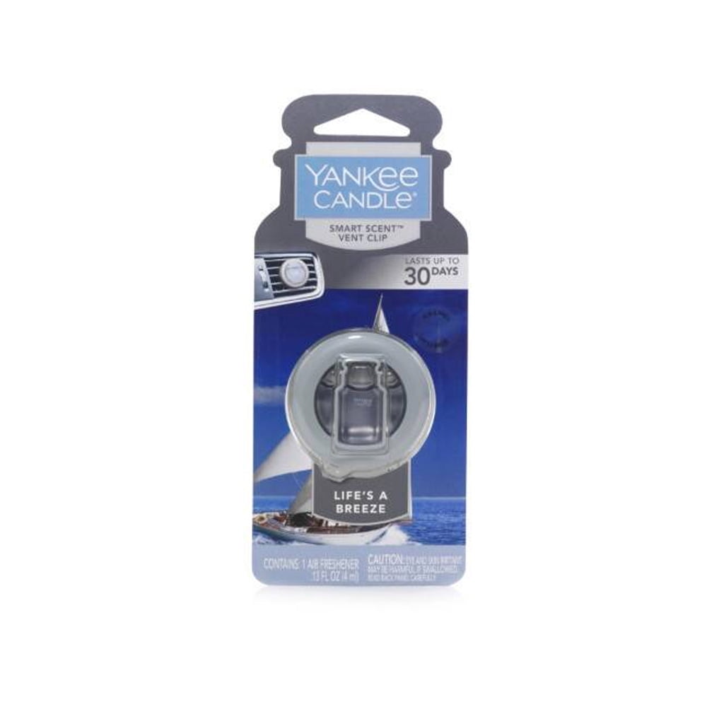 Yankee Candles Car Freshener SmartScent Vent Clips, Life's A Breeze