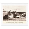 thumbnail image 1 of The Yankee and China Clipper (Boeing 314) - Pearl Harbor Hawaii 1939 - Vintage Aviation Poster by Clyde Sunderland - Fine Art Rolled Canvas Print 20in x 26in, 1 of 4