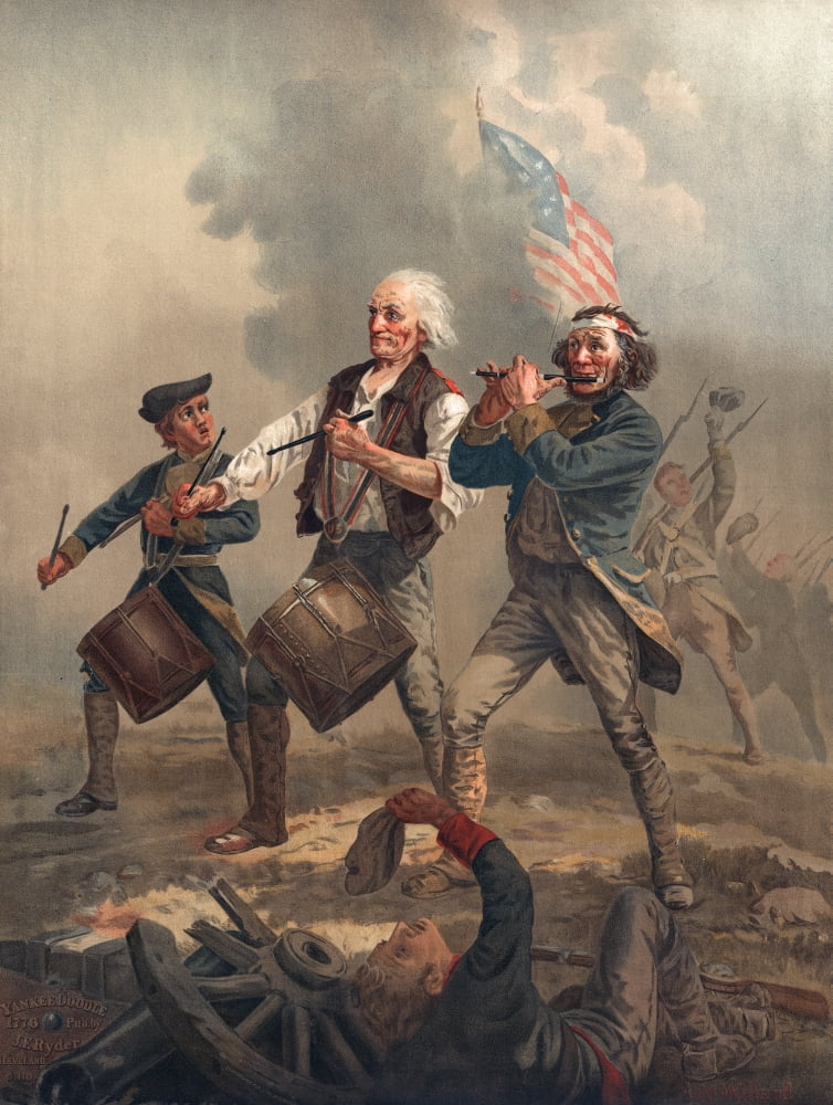 Yankee Doodle Or The Spirit Of 76 Chromolithograph Published By JF Ryder After Archibald M Willard Canvas Art - Ken Welsh Design Pics (12 x 17)