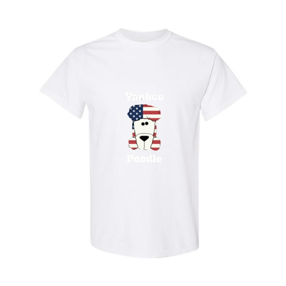 Yankee Poodle All American Dog Patriotic USA Pet Lover Funny Breed Cute T-Shirt, for men & women, up to size 5XL