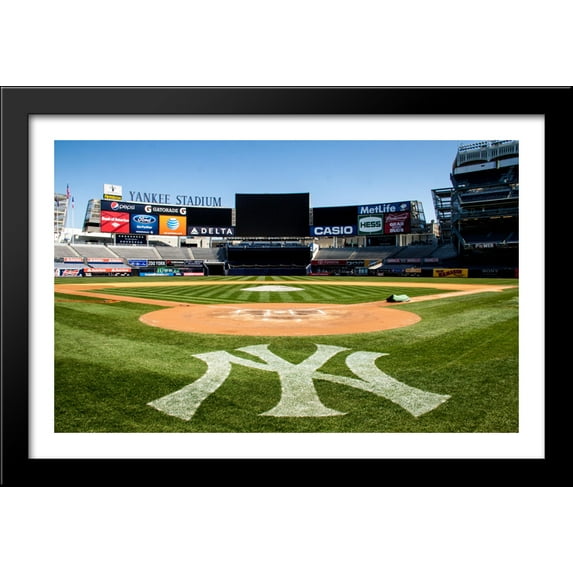 Yankee Stadium 40x26 Large Black Wood Framed Print Art - Home of the New York Yankees