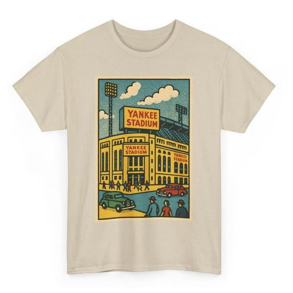 Yankee Stadium Retro Comic T-Shirt: New York Baseball Graphic Tee