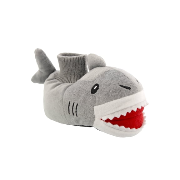Yankee Toy Box Plush Shark Fish Toddler Boys Sock Top Slippers 84005