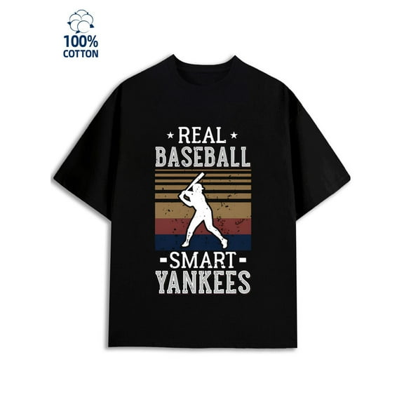 Yankees Baseball Tee men's 180G 100% Cotton black Original Unisex Shirt Graphic Tee tshirts Unique Design Unisex Shirt Graphic tshirts Funny Unisex Shirt Graphic Tee tshirts
