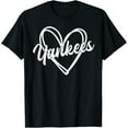thumbnail image 1 of Yankees Heart Retro Vintage Men Women Kids T-Shirt100%cotton, 1 of 5
