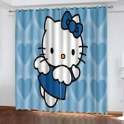 Yanluna Hello Kitty Curtains For Living Room Anime Kawaii Plush 100% Polyester Home Decor Dustproof 커튼 Balcony Screen