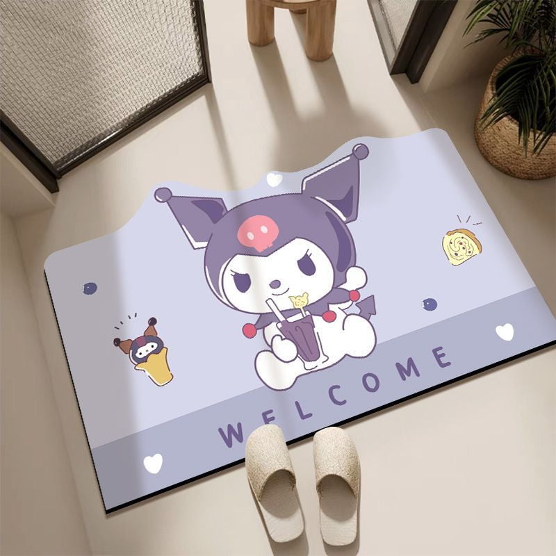 Yanluna New Sanrio Carpet Kuromi Kawaii Cartoon Anime Bathroom Floor ...