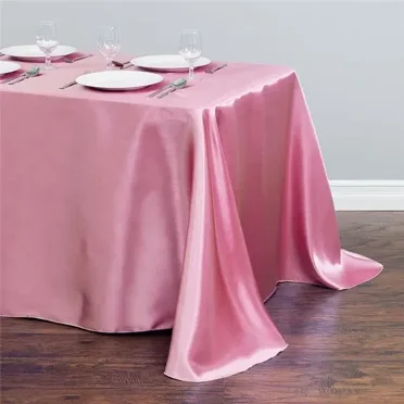 Yanluna Rectangle Satin Tablecloth  Bright and Smooth Silk Table Cover  Wedding Banquet  Festival and Dining Table Decor  Party Supplies
