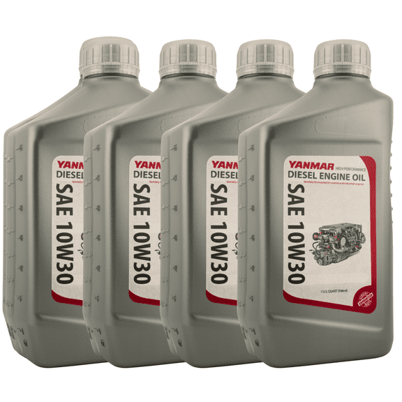 Yanmar 41030 SAE 10W-30 High Performance Marine and Industrial Diesel Engine Oil, 4 Quarts