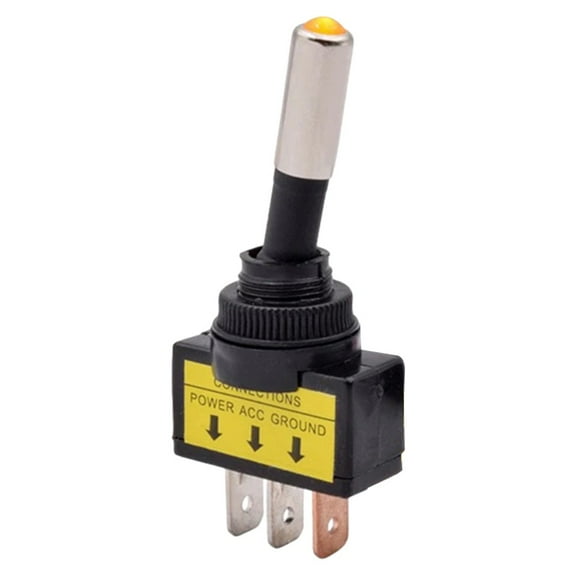 Yannee 1 Pcs ASW-15D Auto Car ON OFF LED Light Toggle Switch 2 Position Latching SPST 3pin 12V 24V DC Red Green Blue Yellow White-Switches