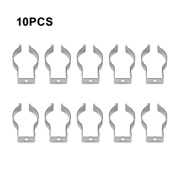 Yannee 10 Pcs Spring Terry Clips Open Type Spring Steel Tool Clips Heavy Duty Water Pipe Clamps Hardware