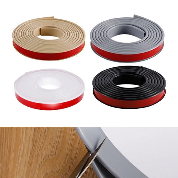 Yannee 1M Long Furniture Banding U-Shaped Rubber Edge Guard Strips Self-adhesive Edging Tape Seal Strips Protector,Gray