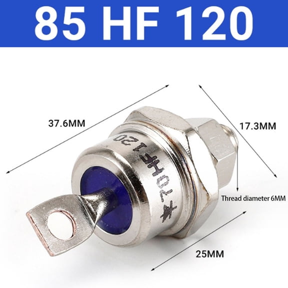 Yannee 1Pc 85A/40A/25A 1200V Positive Cathode/Negative Anode Stud Mount Diode Rectifier