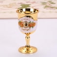 thumbnail image 1 of Yannee Retro Creative Small Beverage Wine Cup,Vintage Metal Embossed Wine Cup,Stylish Fine Workmanship Gold European Style Home Bar,1 Pcs, 1 of 5
