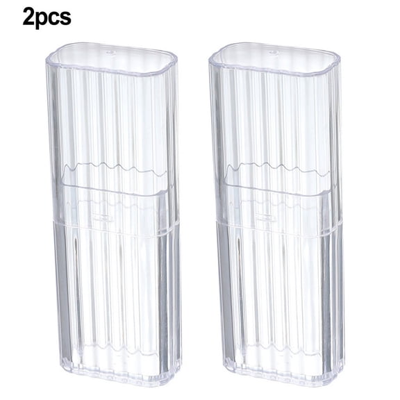 Yannee 2 Pcs Portable Travel Clear Small Sorting Storage Box Cotton Swabs Band-aid