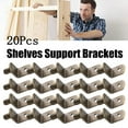 thumbnail image 1 of Cogfs 20 Pcs Shelf Support Studs Pegs Pins Plugs 6mm L-Shaped Cabinet Bracket Bronze, 1 of 9