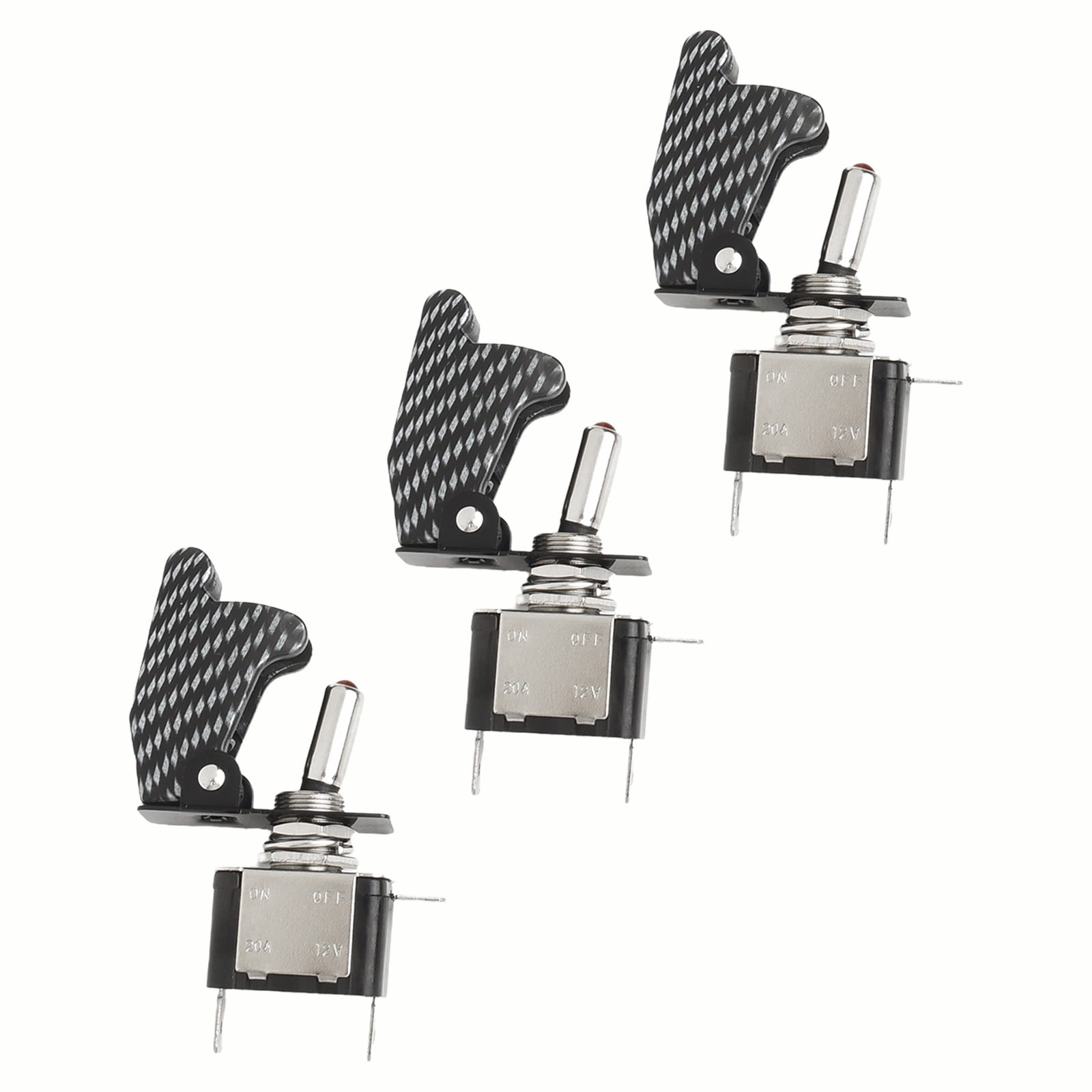 Yannee 3 Pcs Rocker Switch 12V 20A LED SPST On/Off Rocker Switch 3Pin ...